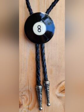 New Billiards 8 Ball Bolo Tie Adjustable